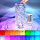 Настільна LED лампа Кристал Роза кришталева crystal rose на акумуляторі з сенсорним керуванням на пульті управління 22 см. 16 кольорів 3d-rose фото 3