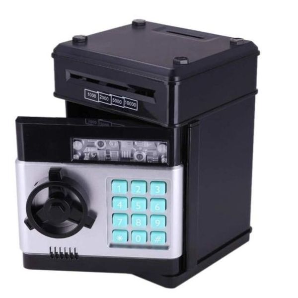 Електронний сейф-банкомат з кодовим замком, чорний NBL4624 фото