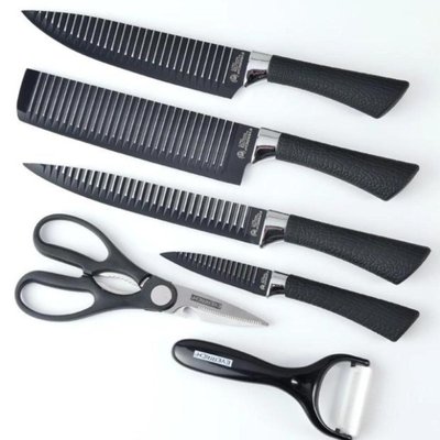 Набір кухонних ножів з ножицями Everrich H-004 9822 фото