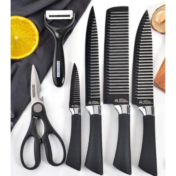 Набір кухонних ножів з ножицями Everrich H-004 9822 фото