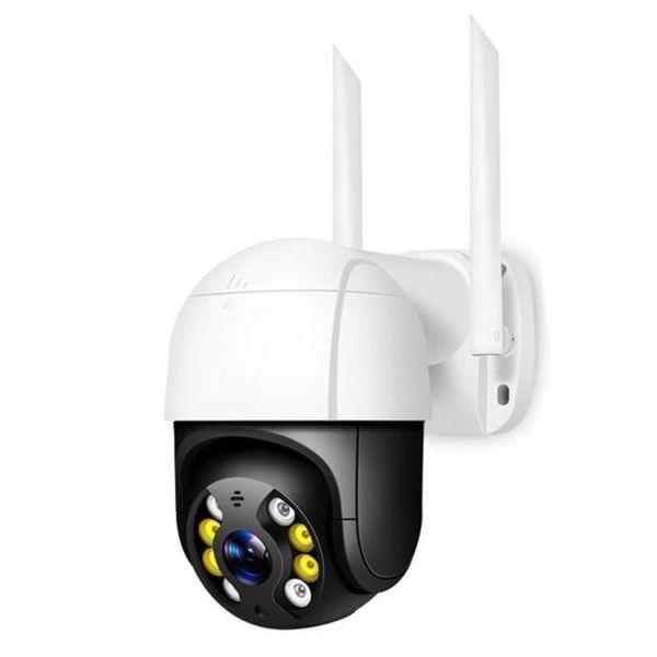 Вулична камера спостереження, поворотна, IP66, біло-чорна PTZD4 фото