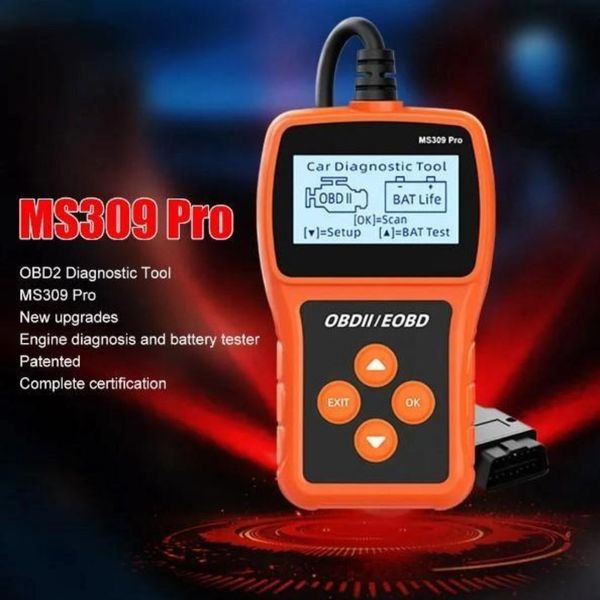 Сканер MS309PRO OBD2(діагностичний інструмент, тестер акумулятора, зчитувач кодів несправностей) MS309 фото