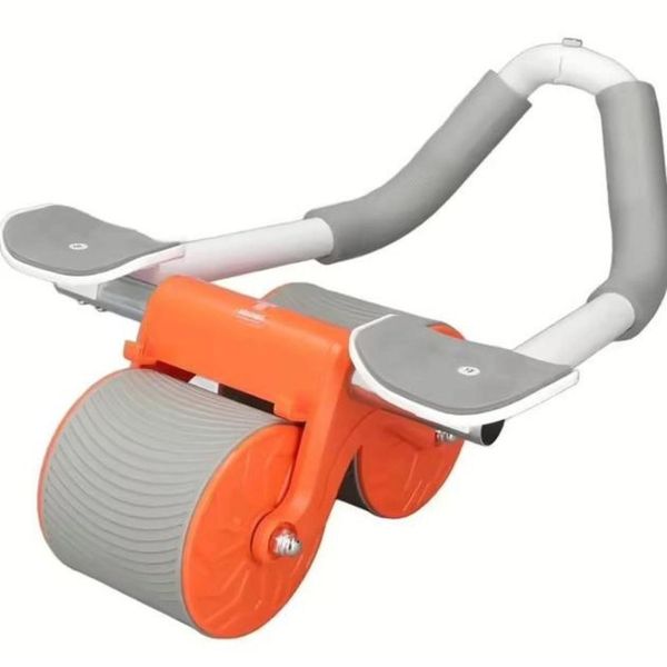 Роликовий тренажер для живота автоматичний шестишарові коліщатка з подушечкою для пуш-апу White/Orange pr-9898 фото