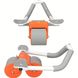 Роликовий тренажер для живота автоматичний шестишарові коліщатка з подушечкою для пуш-апу White/Orange pr-9898 фото 2